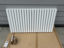 635 X 1180 White Double Oval Tube Horizontal Radiator 