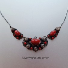 Silver Plated Red Coral