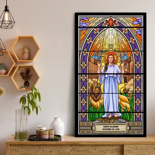 Sainte blandine stained glass - stained,