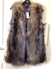 Warehouse Faux Fur Gilet