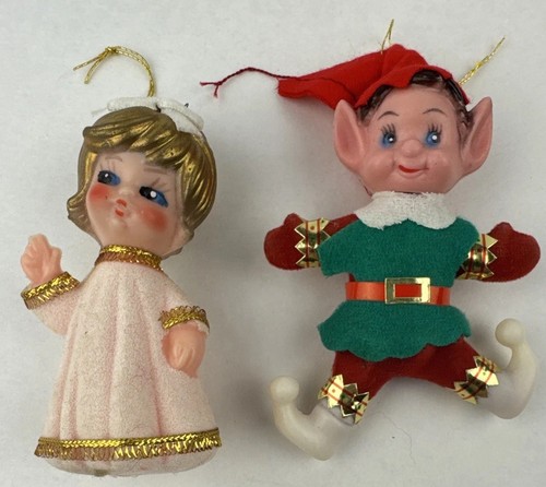 Vintage flocked pixie - vintage, &