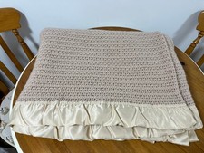 John Atkinson 'Atkincel' Single Pure New Wool  Cellular Blanket.Beige. 64"x 82"