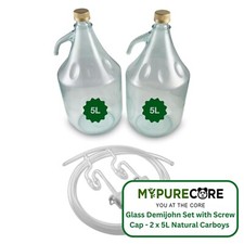 Demijohns Glass  Set of 2 x 5L