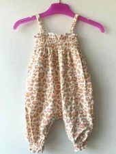 Girls Baby Romper Designer Myleene Klass Animal Print Smocked Strappy Summer NEW