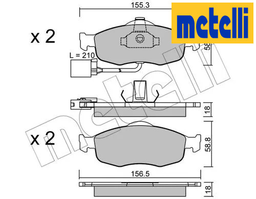 Front brake pads set 0146 - front,