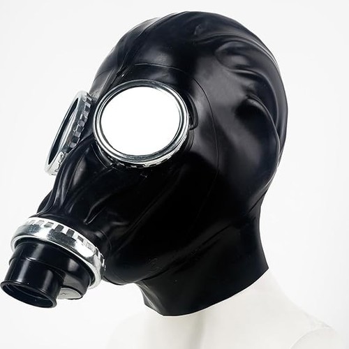 Latex black gas hood - gas, mask