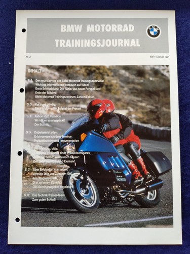 Bmw motorrad training journal - bmw,