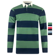 Carabou Rugby Shirt Mens Long Sleeve Button Down Collared Classic Top M-2XL RS24