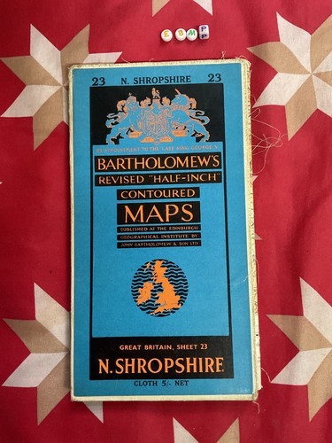 Antique bartholomews map - map,