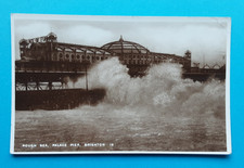 BRIGHTON PIER, STORMY SEA, 1937 PMK, PANTER, POST OFFICE, BEACHAMPTON, BLETCHLEY