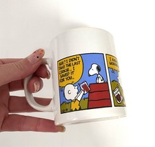 Vintage Peanuts Snoopy Cartoon Strip Woodstock Coffee Cup Mug Retro Mug Homeware