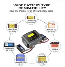 DUO Dual Multi-Charger AC 150W /DC 240W 10A RC Balance Charger Discharger for Li