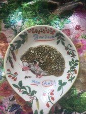 Nathalie Lete X Anthropologie Hedgehog Ceramic Spoon Rest Floral Bonjour Mon Ami