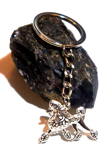 Poodle dog key ring - ring, with