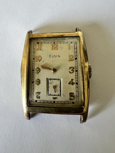 Elgin gold filled tank watch - tank,