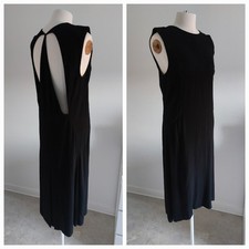 H&M Edition Trend black midi dress with back detail Size 12