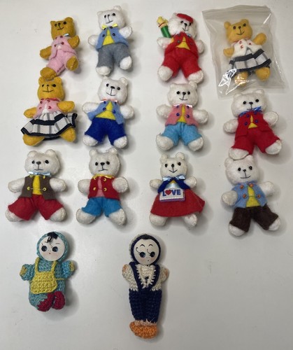 Bundle tiny felt teddy - 12,
