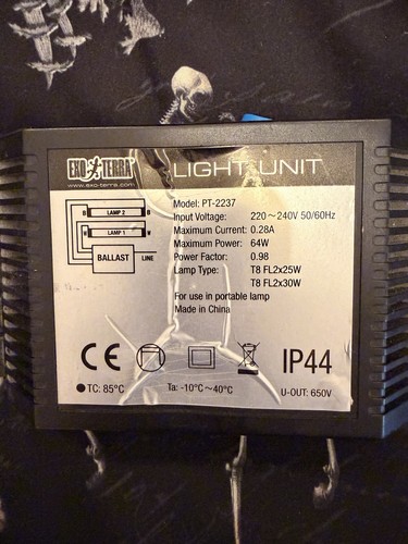 Exo terra light unit - pt-2237, +