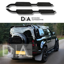 SIDE STEPS RUNNING BOARDS BLACK ALUMINIUM FOR LAND ROVER DEFENDER 110 L663 2020+