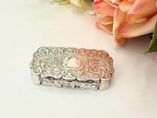 Antique Victorian Sterling Silver Vinaigrette by Edward Smith, Birmingham 1854