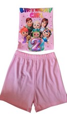 Personalised *coco melon*  Birthday Girl  Pyjamas Outfit  number 2 age 2-3 years
