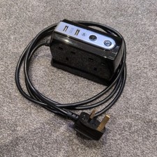 Masterplug 13A 4-Gang Surge-Protected Extension Lead+2 Type A USB SRGDU41PB2-XD