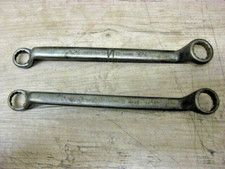 Brenco 5/8" & 9/16" + 19/32" & 11/16" AF Ring Spanners x2 Made in England UK