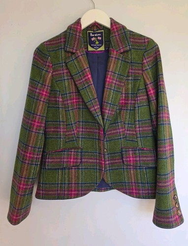 Boden green pink tartan - green,