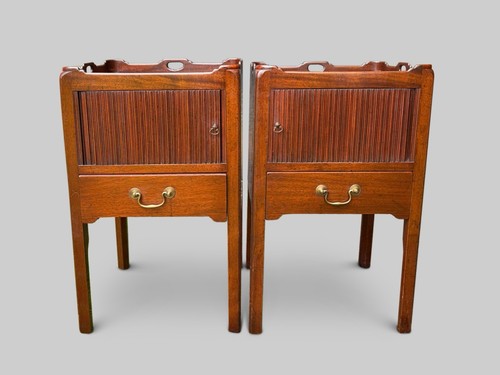 Pair georgian style bedside - of,
