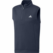 adidas Golf Authentic 1/4 Zip Gillet Vest Top - Blue