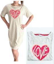 FaMouS Store Short Nightie Nightdress Cotton Short Sleeved Valentines Love NEW