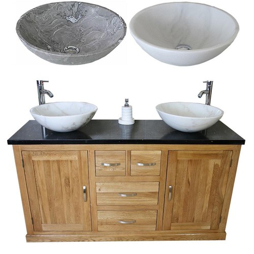 Solid oak bathroom - solid, double
