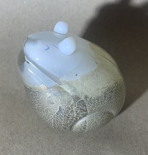 Vintage Art Glass Frog Paperweight.