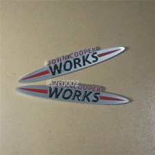 2x 3D Matte WORKS New Metal Emblem Decal Badge Sticker JOHN COOPER JCW ALL4 Door