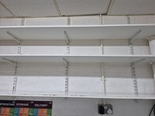 Heavy duty TwinSlot Shelving White Upright & Brackets Adjustable Rack Wall Shelf