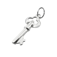 925 sterling silver key - 925, charm