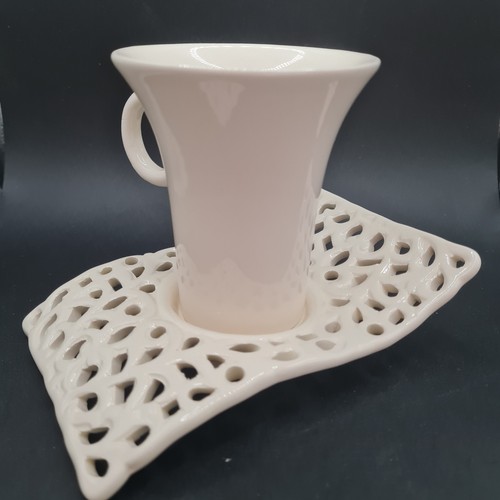 Cup and saucer - saucer, lace