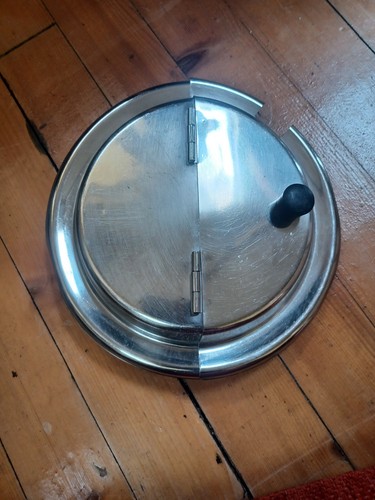 Stainless steel hinged - hinged, lid