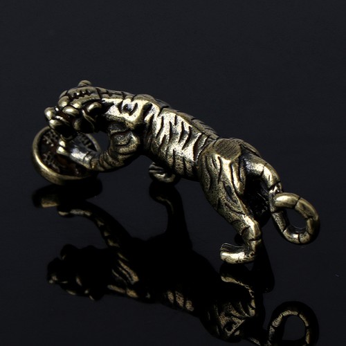 Brass tiger statue ornament - tiger,