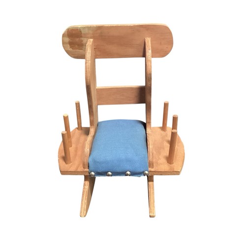 Vintage wooden spool chair - wooden,