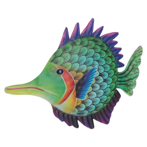 Home fish wall ornament iron - home,