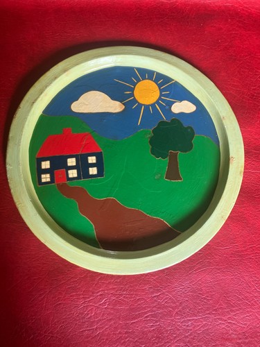Naive mid century oil - mid, painting