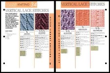 Vertical Lace Stitches #34 Creative Needles Stitch Library Knitting Pattern