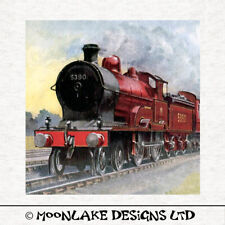  Train LMS George V Class Loco  Fabric Craft Panels in 100% Cotton or Polyester