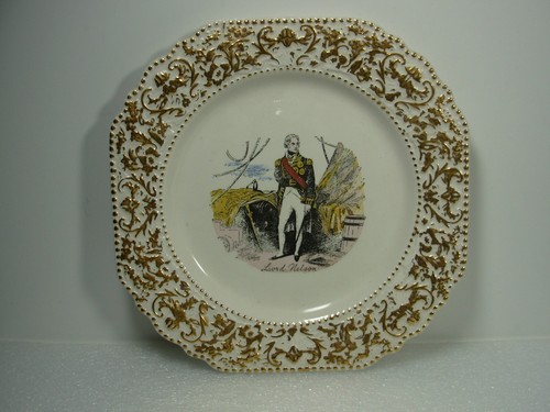 Octagonal pottery plate with - pottery,