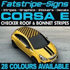 to fit VAUXHALL CORSA E STRIPES CHECKER ROOF CAR GRAPHICS DECALS STICKERS VXR