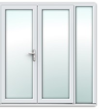 White upvc french - white,