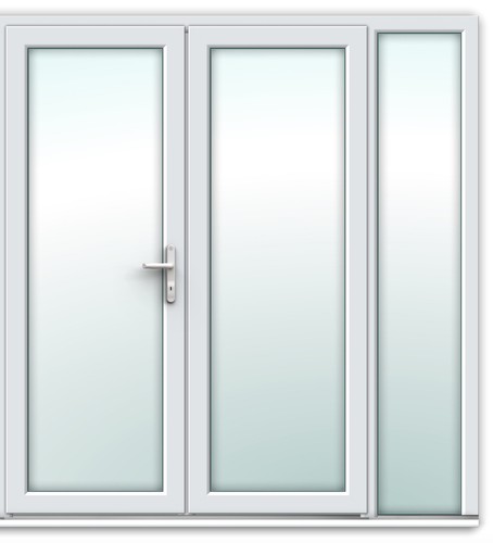 White upvc french doors in - -,