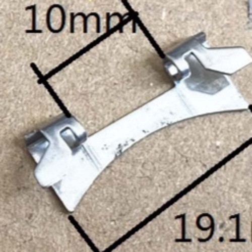 10x19 1mm silver curved - 10x19.1mm, s/s