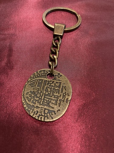 Pirate coin keyring - pirate,
